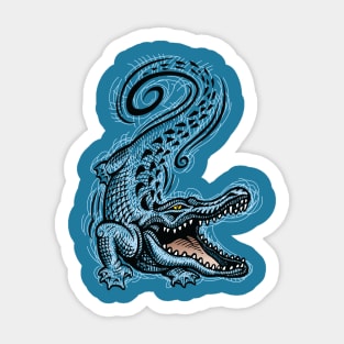 Crocodile hand drawing decoration Sticker